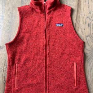 Patagonia Red and Black, Tweed Vest, Size L
